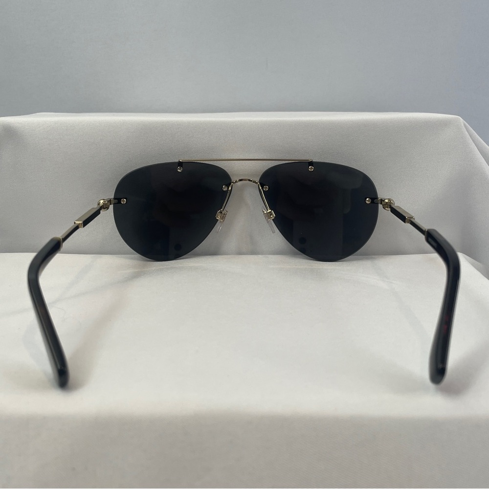 Burberry BE3151 Gold Rimless Aviator Sunglasses 60mm Gray Lenses Italy Designer - Picture 8 of 16